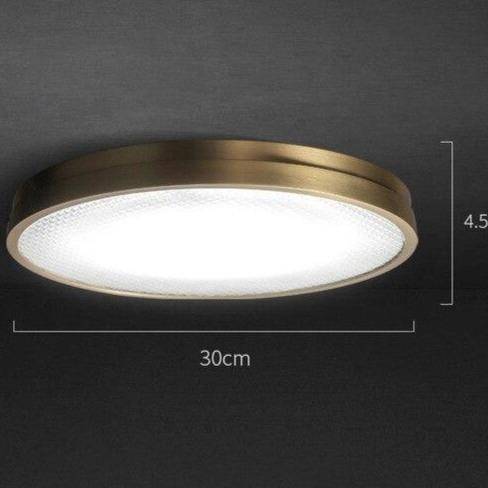 Plafonnier design LED arrondi ultra fin et doré Loft - vue 6 sur 6