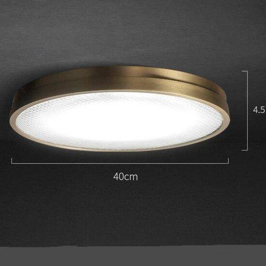 Plafonnier design LED arrondi ultra fin et doré Loft - vue 4 sur 6