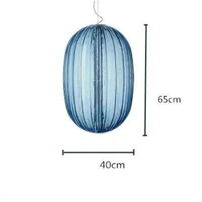 Suspension design LED avec abat-jour en verre coloré - vue 15 sur 14