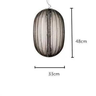 Suspension design LED avec abat-jour en verre coloré - vue 7 sur 14