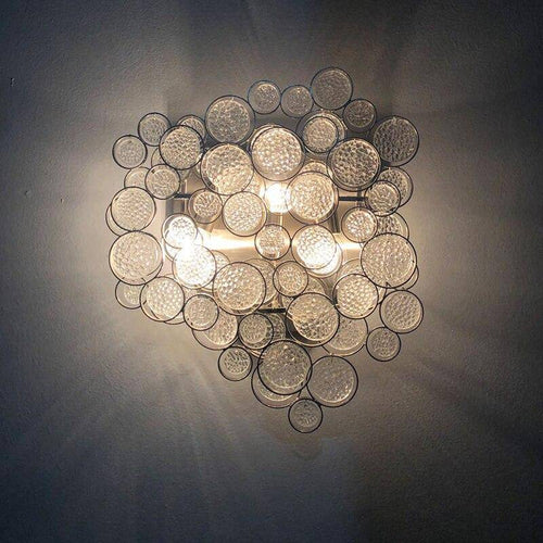 Applique murale design LED avec plusieurs cercle en verre Crystal - vue 2 sur 3