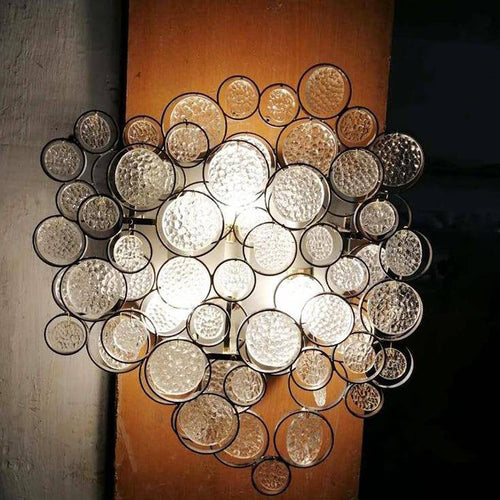 Applique murale design LED avec plusieurs cercle en verre Crystal - vue 3 sur 3