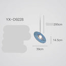 Suspension design à LED avec disque en marbre coloré