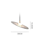 Suspension design à LED avec disque en marbre coloré