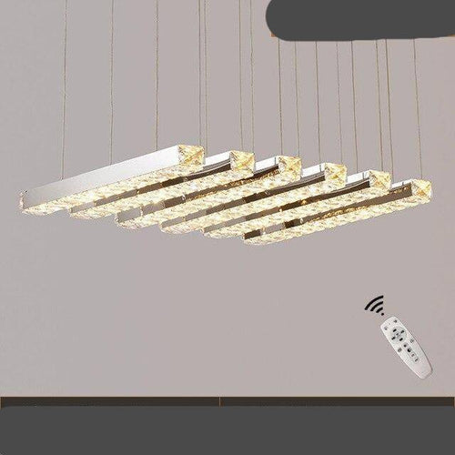 Lustre design LED en verre cristal luxury - vue 9 sur 8