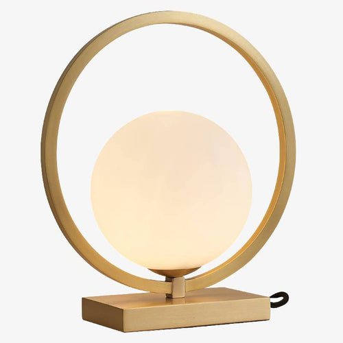 Lampe à poser design LED avec boule et cercle doré Hotel - vue 2 sur 5