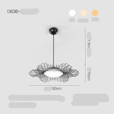 Suspension design LED avec abat-jour et anneaux métal Luxury - vue 4 sur 7