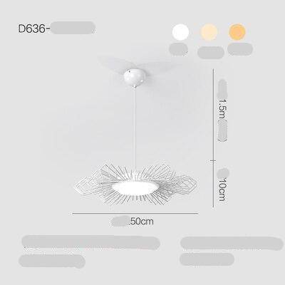 Suspension design LED avec abat-jour et anneaux métal Luxury - vue 7 sur 7