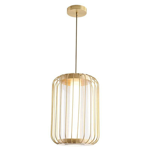Suspension design LED en forme de cage métal Hall - vue 6 sur 6