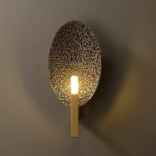 Applique murale design LED avec base dorée et tuile métal Luxury - vue 4 sur 6
