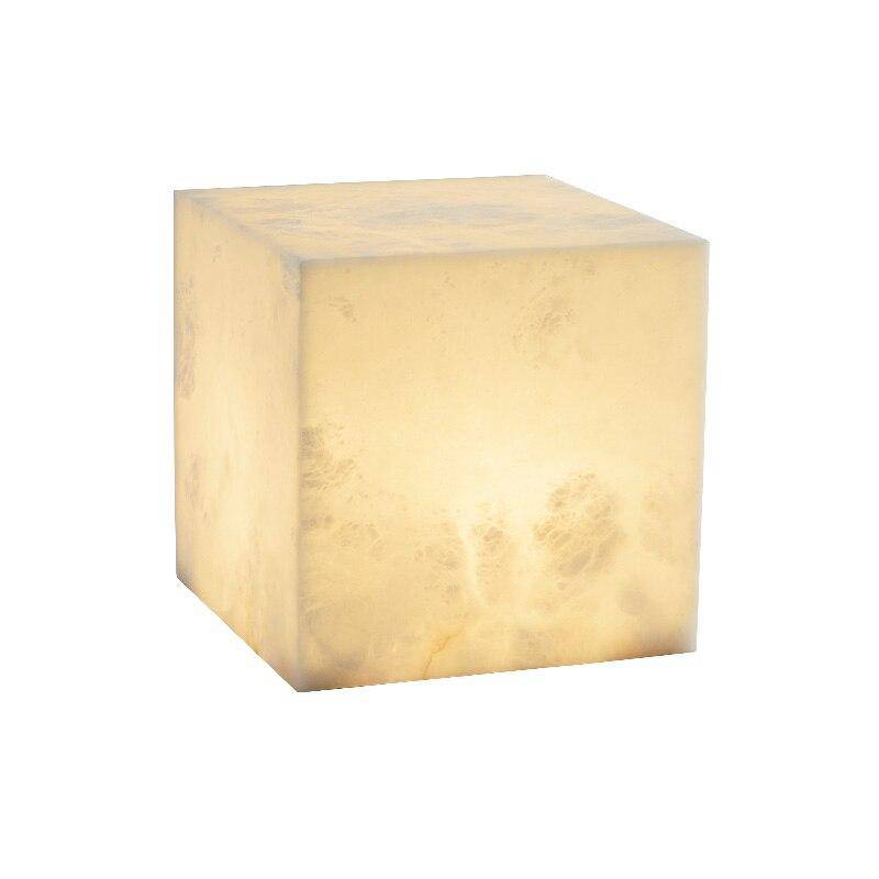 Lampe à poser design LED en forme de cube en marbre Creative - vue 4 sur 4