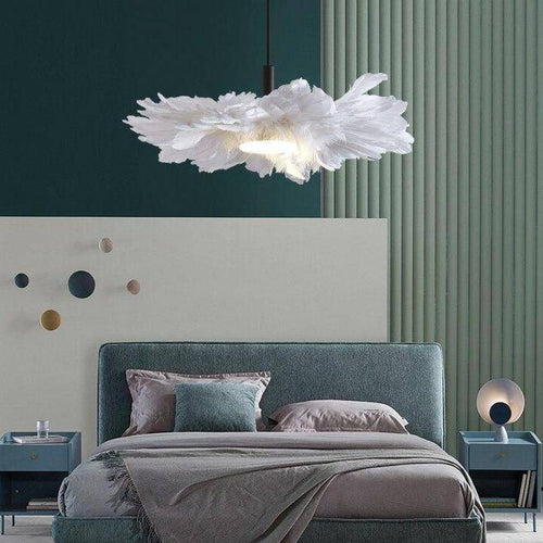 Suspension à plumes LED style romantique - vue 6 sur 6