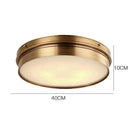 Plafonnier design LED rond en métal doré industriel