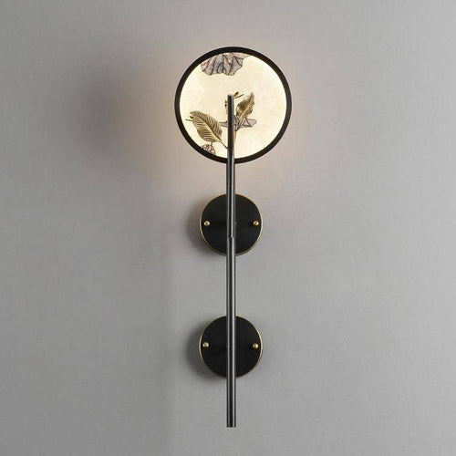 Applique murale design LED en forme de clé noir style japonais - vue 3 sur 5