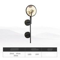 Applique murale design LED en forme de clé noir style japonais