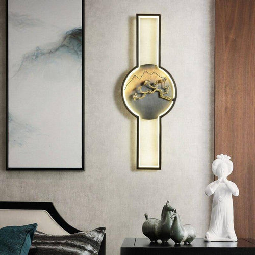 Applique murale LED avec cercle design style japonais - vue 3 sur 5