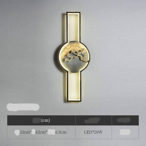 Applique murale LED avec cercle design style japonais - vue 5 sur 5