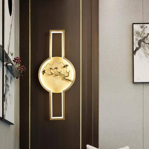 Applique murale LED avec cercle design style japonais - vue 4 sur 5