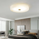 Plafonnier design LED marbre arrondi avec disque doré Villa