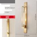 Applique murale design LED avec cage rectangle dorée