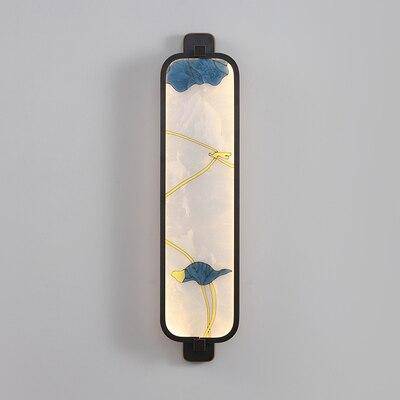 Applique murale LED rectangle aux bords arrondis style Japonais - vue 4 sur 6