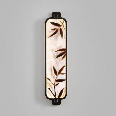 Applique murale LED rectangle aux bords arrondis style Japonais - vue 5 sur 6