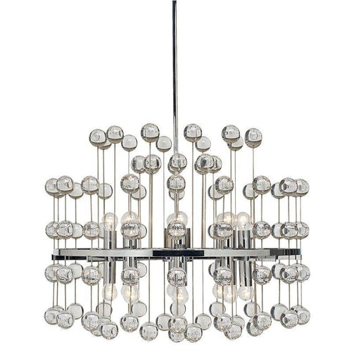 Lustre design LED avec boules crystal style Art - vue 3 sur 5
