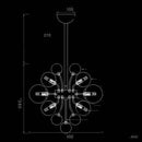 Suspension design LED avec plusieurs boules en verre Ball