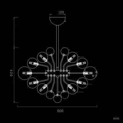 Suspension design LED avec plusieurs boules en verre Ball - vue 6 sur 11