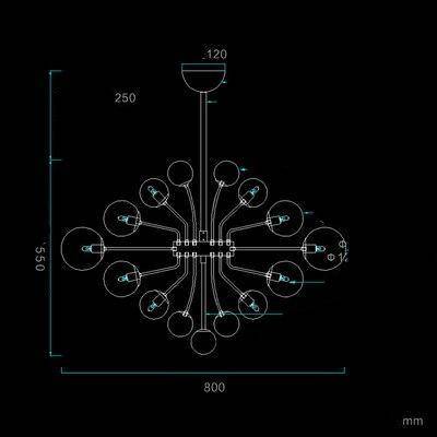 Suspension design LED avec plusieurs boules en verre Ball - vue 11 sur 11