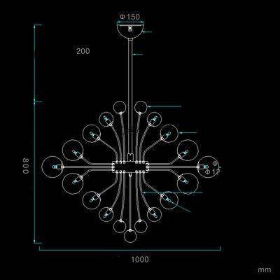 Suspension design LED avec plusieurs boules en verre Ball - vue 7 sur 11