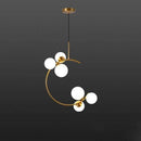 Suspension design LED dorée avec cercle en métal Shadow