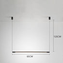 Suspension design à LED en tube métal noir style Loft Light