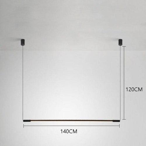 Suspension design à LED en tube métal noir style Loft Light - vue 7 sur 6