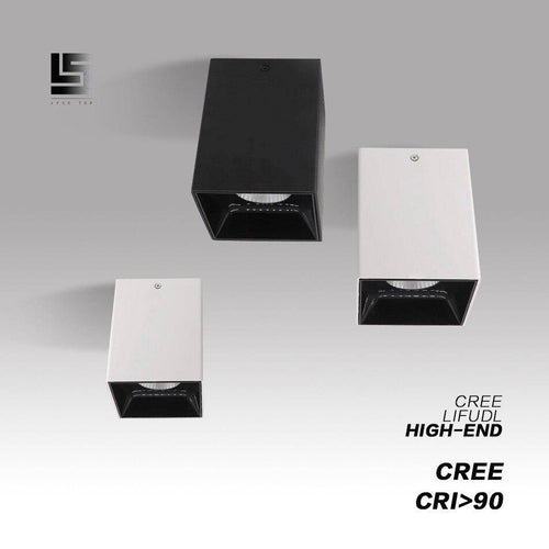 Spot moderne LED en cube noir ou blanc - vue 5 sur 7