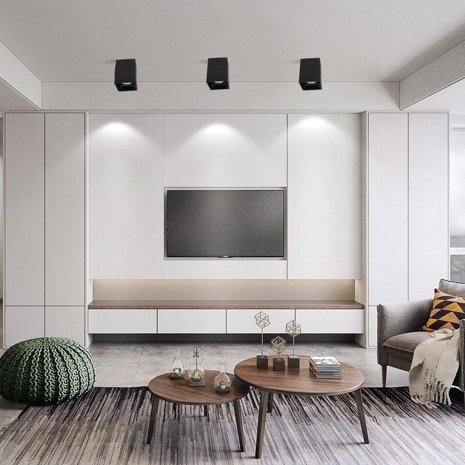 Spot moderne LED en cube noir ou blanc - vue 2 sur 7