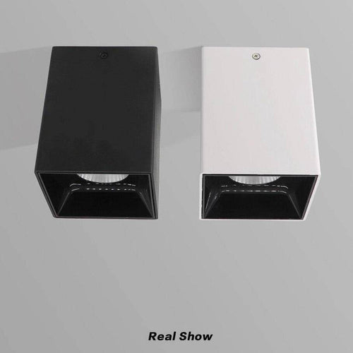 Spot moderne LED en cube noir ou blanc - vue 8 sur 7