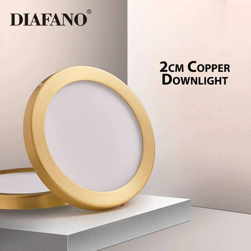 Spot encastré LED rond avec bordure dorée - vue 5 sur 5