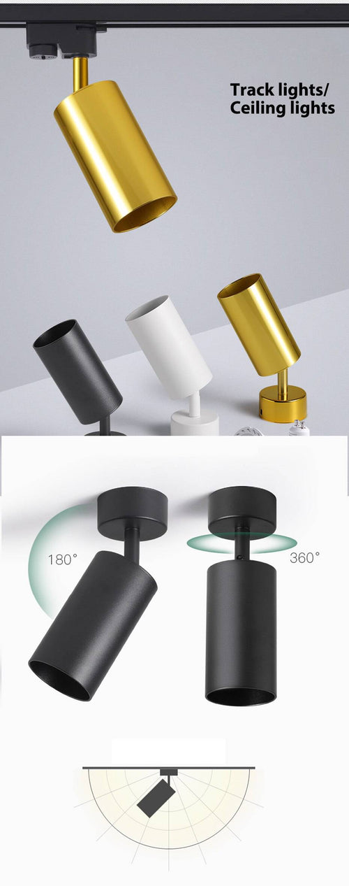Spot design LED cylindre en aluminium - vue 6 sur 7
