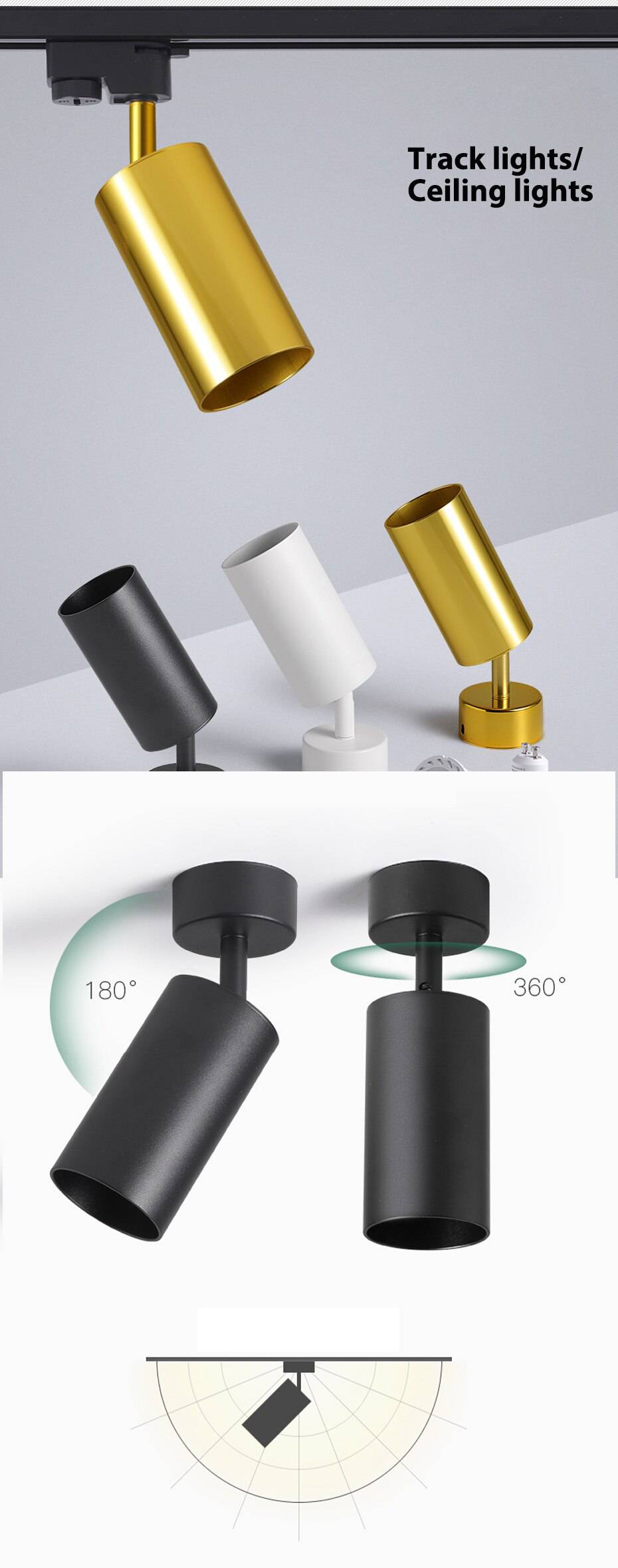 Spot design LED cylindre en aluminium - vue 6 sur 7