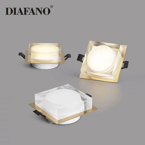 Spot design carré LED style chromé - vue 3 sur 6