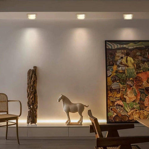 Spot design carré LED style chromé - vue 2 sur 6