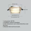 Spot design carré LED style chromé