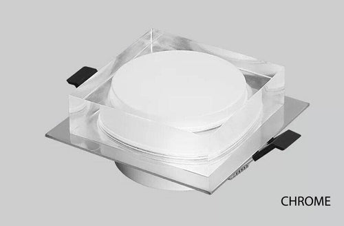 Spot design carré LED style chromé - vue 5 sur 6