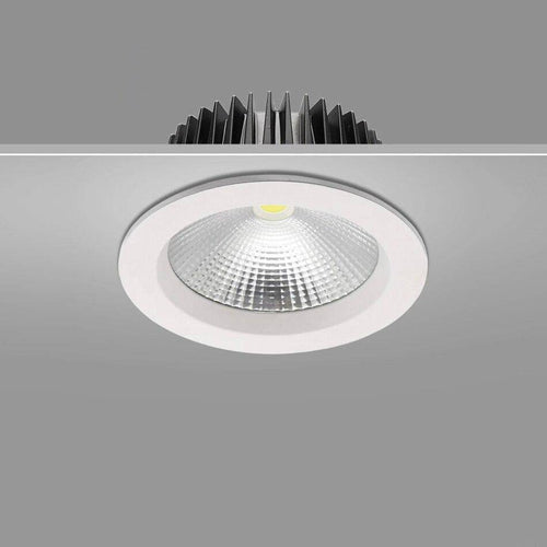 Spot encastré rond moderne en aluminium blanc - vue 5 sur 7