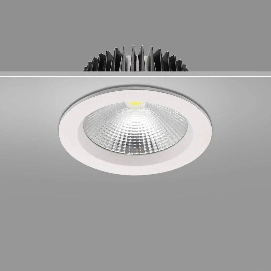 Spot encastré rond moderne en aluminium blanc - vue 5 sur 7