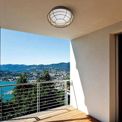 Plafonnier moderne LED avec cage en métal style Loft - vue 3 sur 7