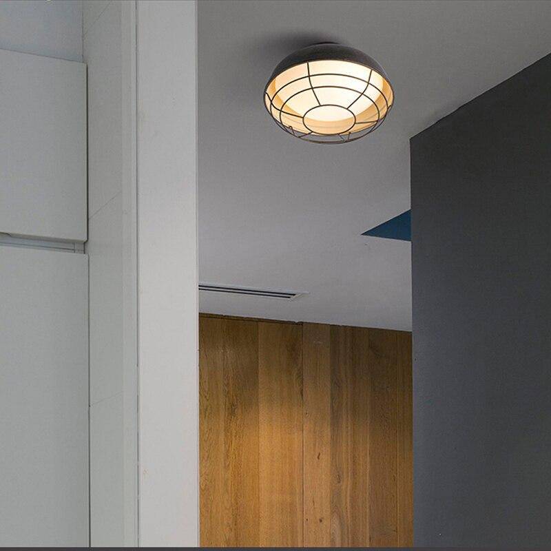 Plafonnier moderne LED avec cage en métal style Loft - vue 3 sur 7
