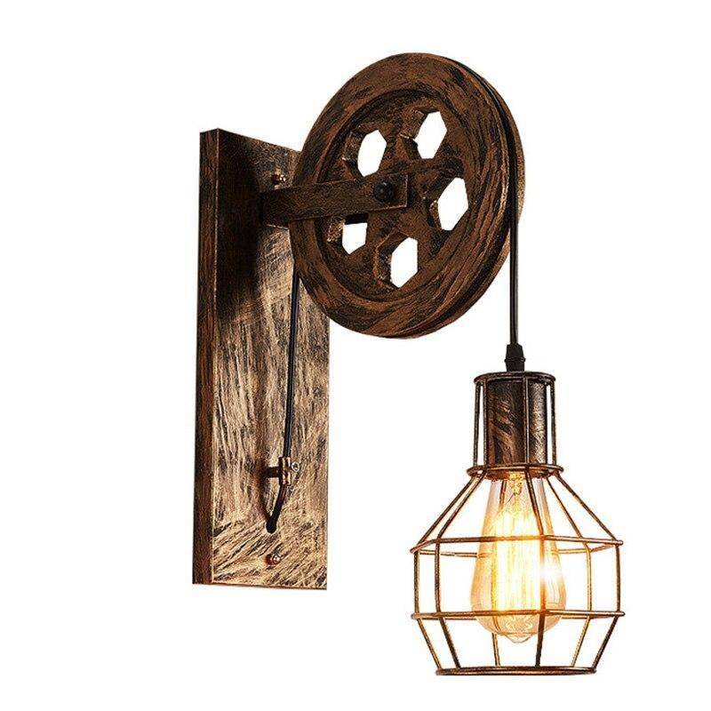 Applique murale rétro LED avec cage en métal industrielle - vue 3 sur 5