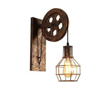 Applique murale rétro LED avec cage en métal industrielle - vue 6 sur 5